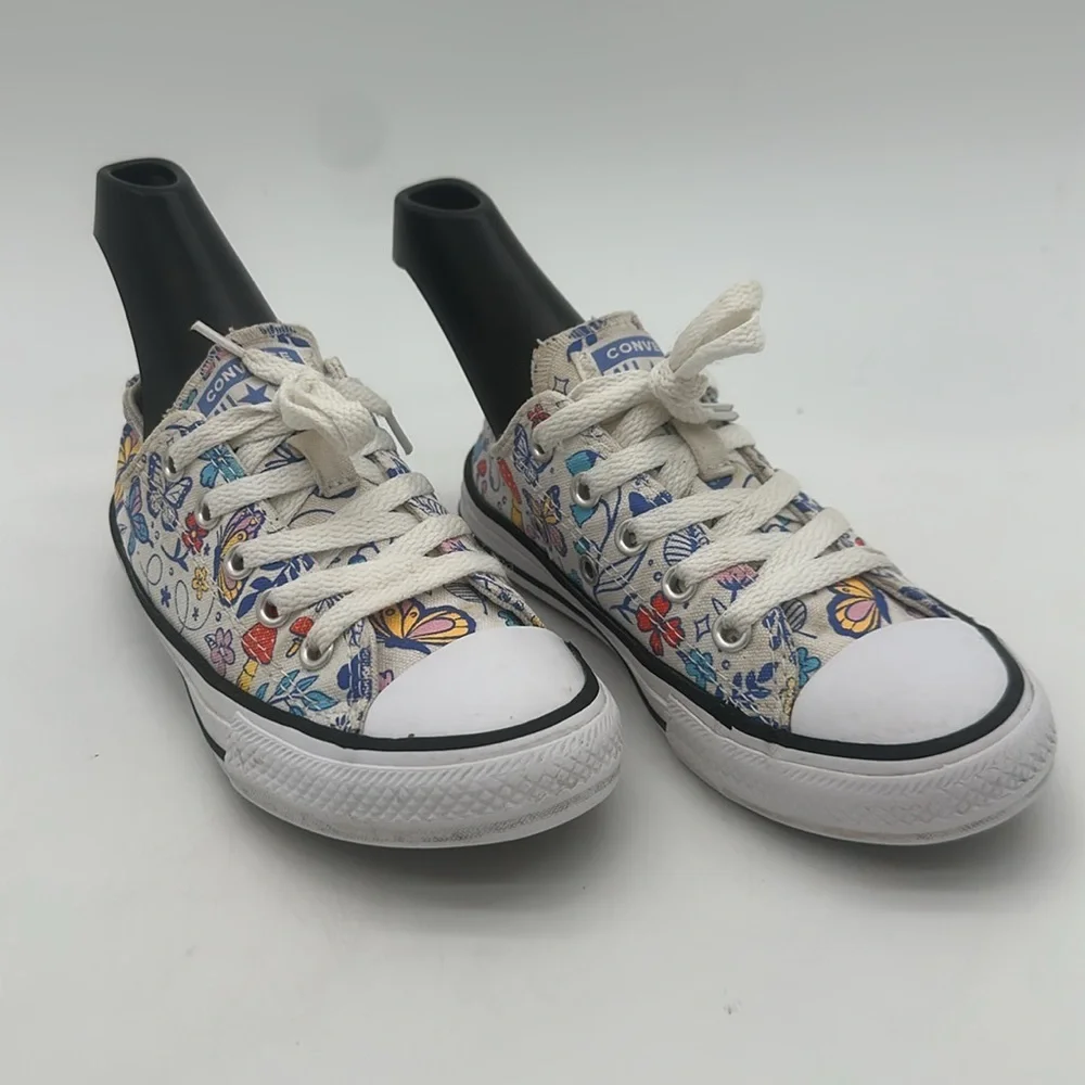 Converse All Star Butterflies Gnome's Sneakers Shoes Junior Girl's Size 12 US